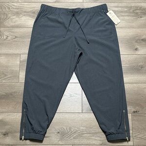 Albion Jetsetters High Rise Charcoal Gray Ankle Zip‎ Joggers Size XXLP